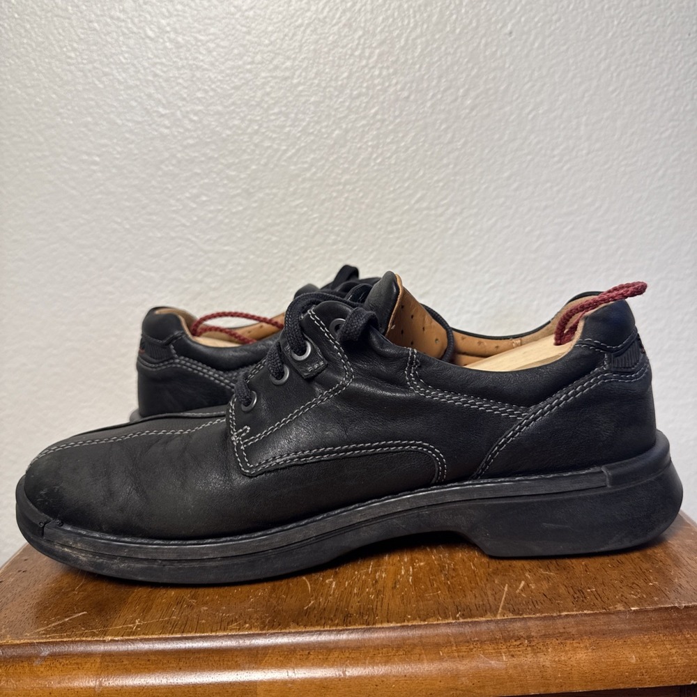 Ecco Mens Fusion Bicycle Toe Tie Oxfords Black Size 43 EU 9.5-10 US Golf Comfort - Picture 5 of 8